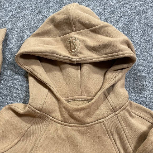 Lululemon Scuba Hoodie Size XS/S Khaki Brown Split Hem Pullover Athleisure Comfy - Picture 2 of 8